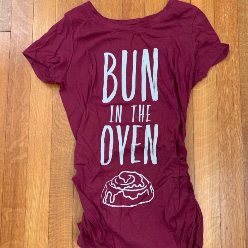 Fun Motherhood Maternity "Bun in the Oven" Shirt
